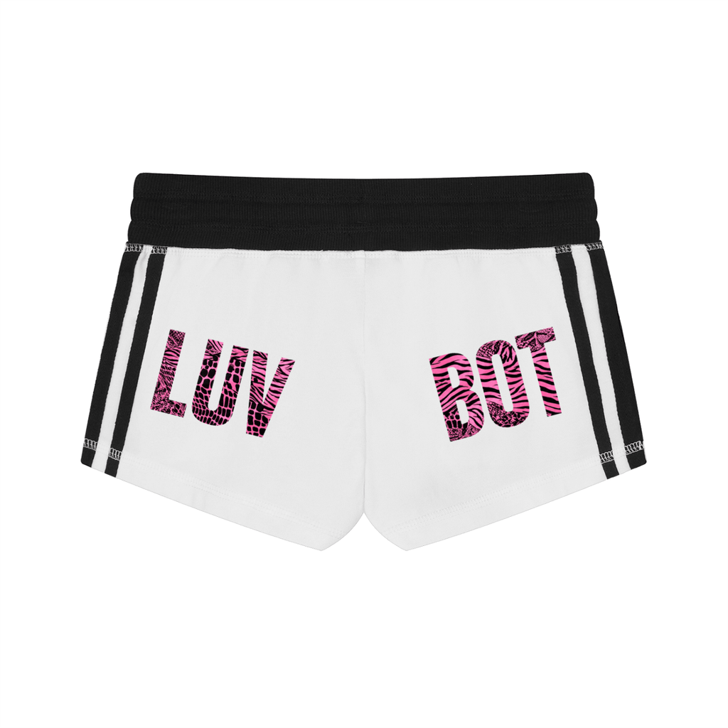 LUV BOT TRACK SHORTS WHITE - LUV BOT