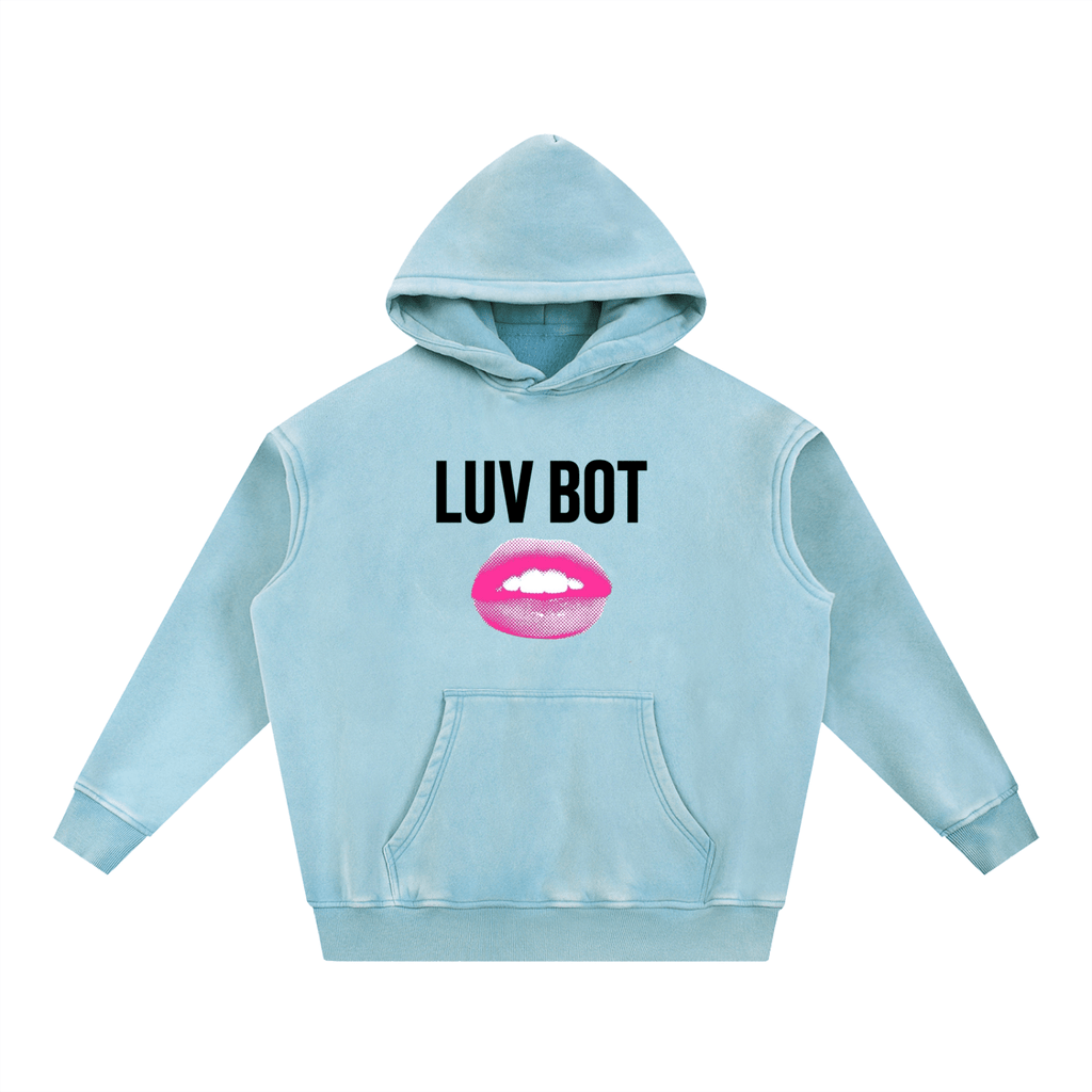 LUV BOT LOGO BLUE HOODIE - LUV BOT