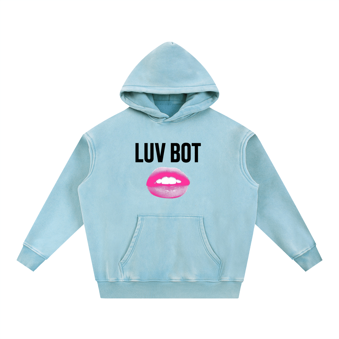 LUV BOT LOGO BLUE HOODIE - LUV BOT